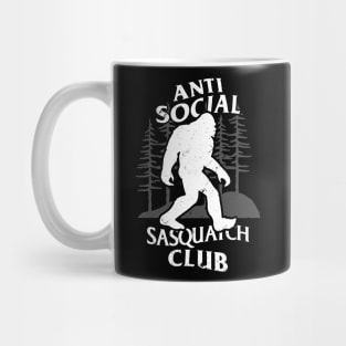 Funny Retro Vintage Alien Bigfoot Sasquatch Antisocial Club Outdoor Meme Mug